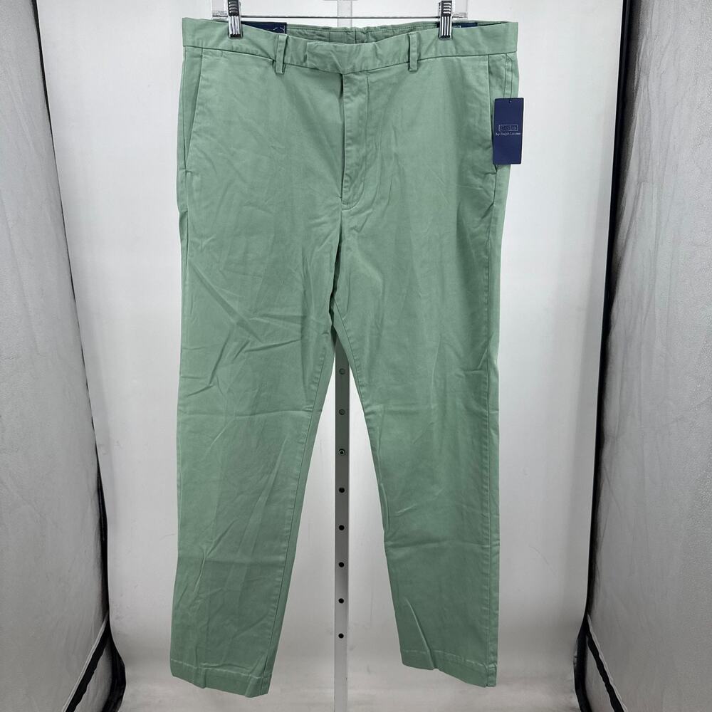 Polo Ralph Lauren The Jarrett Pants Mens 36x32 Mint Chino Slim Fit Faded Preppy
